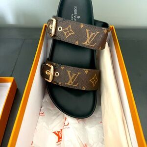 LV slide sandals, size 35